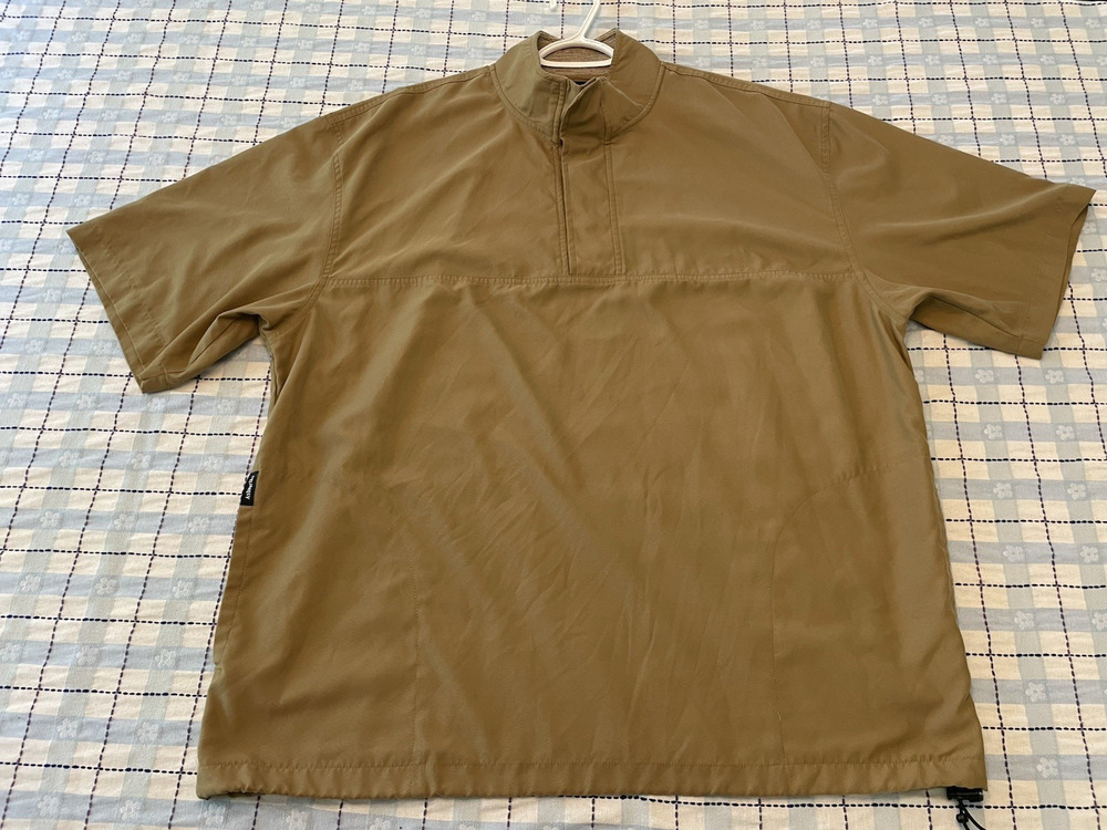 Vtg Ashworth Golf Men's Short Sleeve Pullover XL Tan/Brown